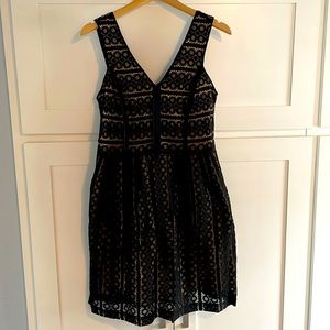LOFT Black Cocktail Dress Size 8